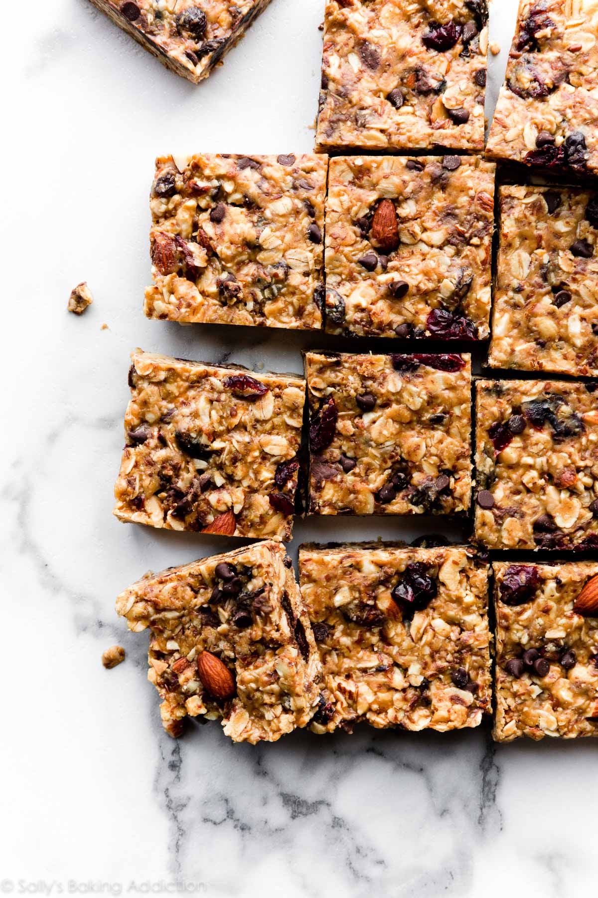 no bake peanut butter trail mix bars