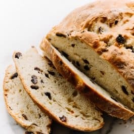 Irish soda bread cut into slices