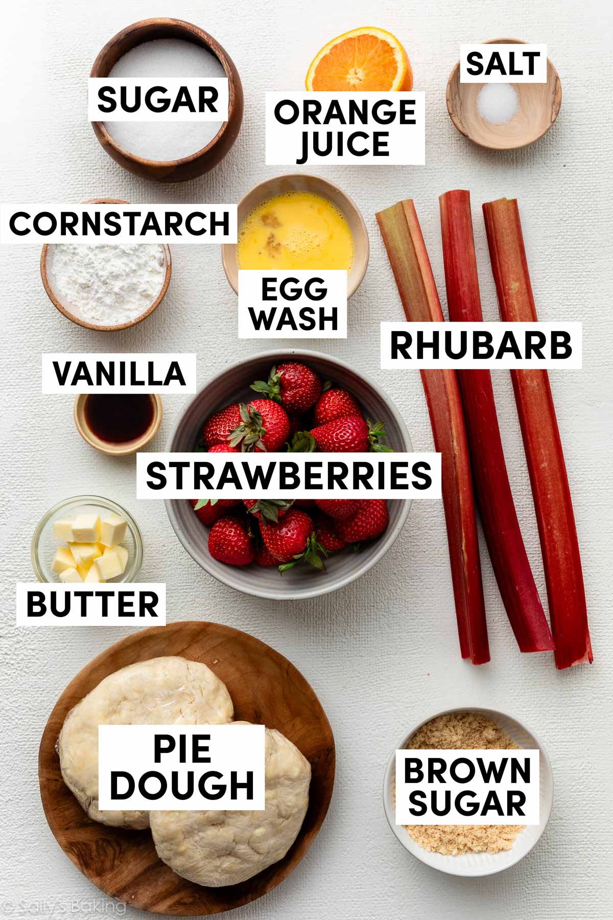 ingredients in bowls.