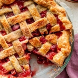 strawberry rhubarb pie.