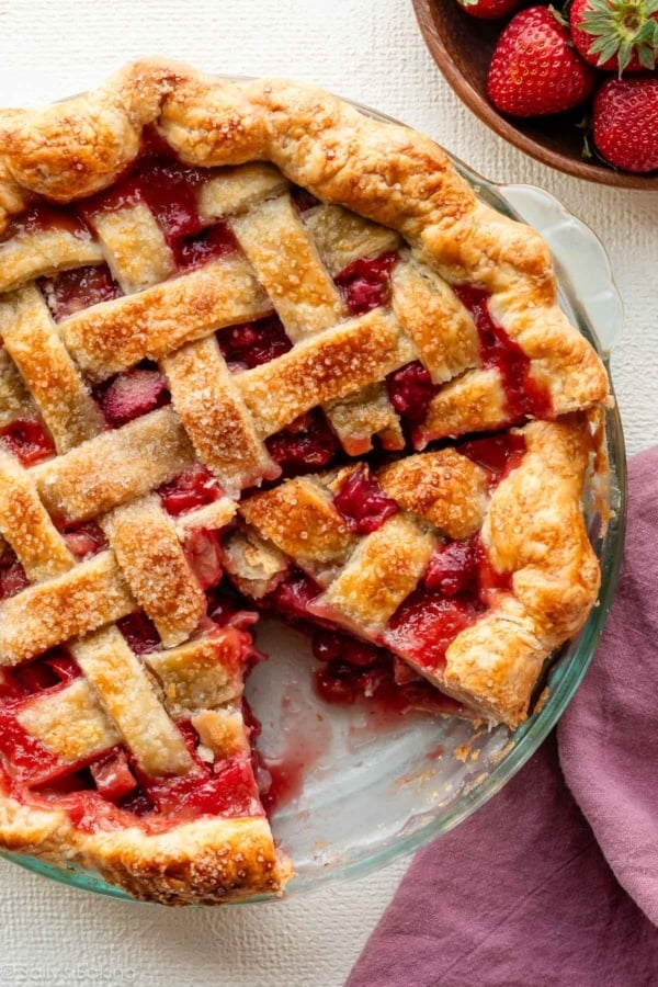 strawberry rhubarb pie.