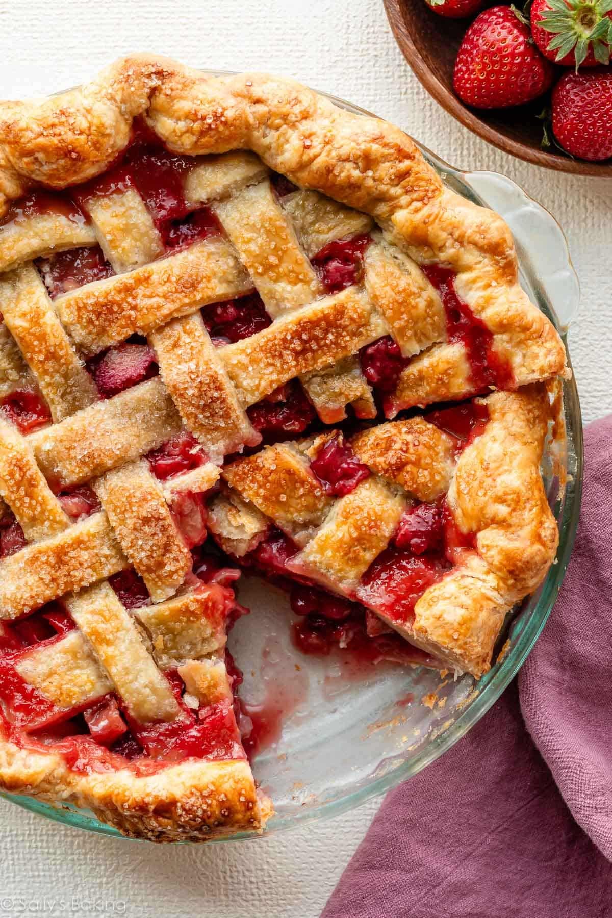 strawberry rhubarb pie.