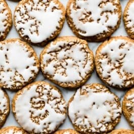 Old fashioned iced oatmeal cookies