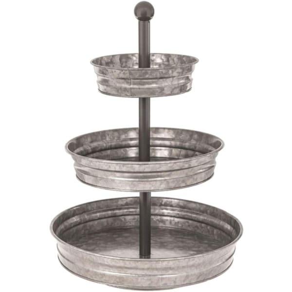 three tier farmhouse style dessert tray.