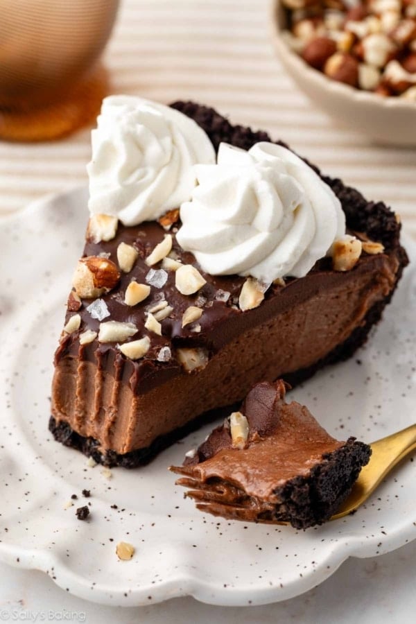 Nutella pie slice.