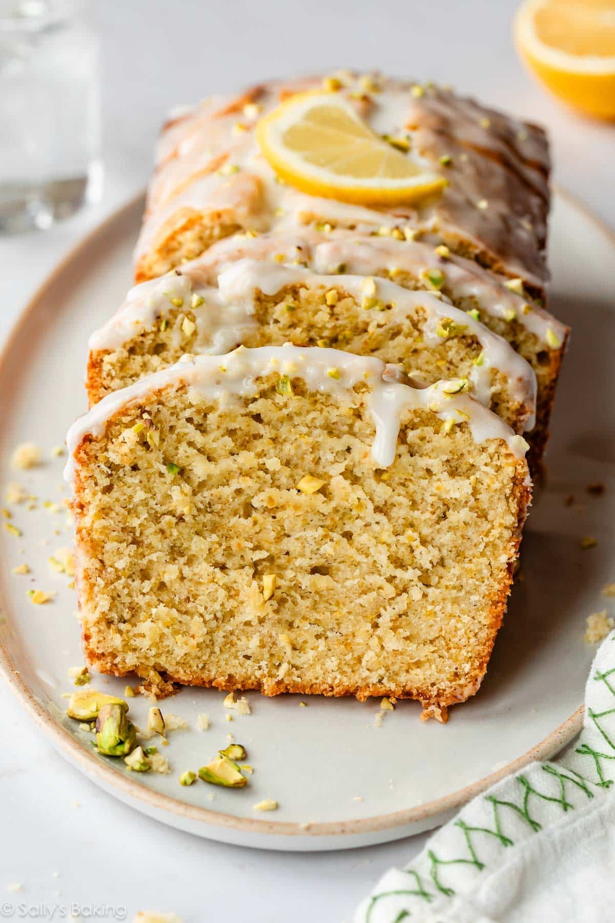 lemon pistachio loaf.