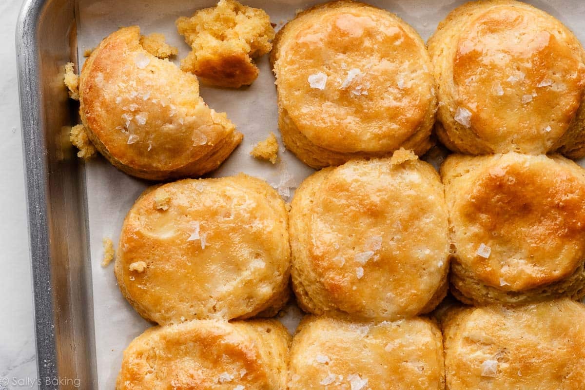 cornbread biscuits with sea salt.