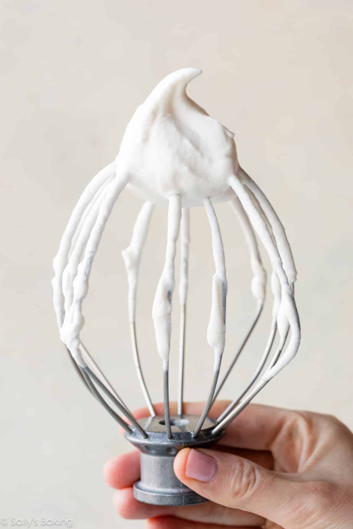 medium peak homemade whipped cream.