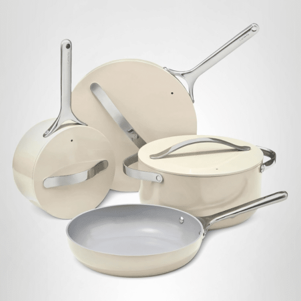 12-piece non-stick ceramic cookware set.